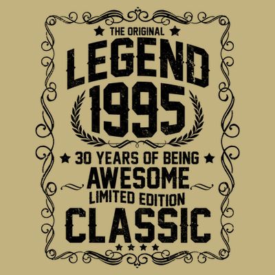 The Original Legend 1995 30th Birthday T-Shirt