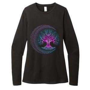 Tree Of Life Cresent Moon Phases Mandala Yoga Gift Womens CVC Long Sleeve Shirt