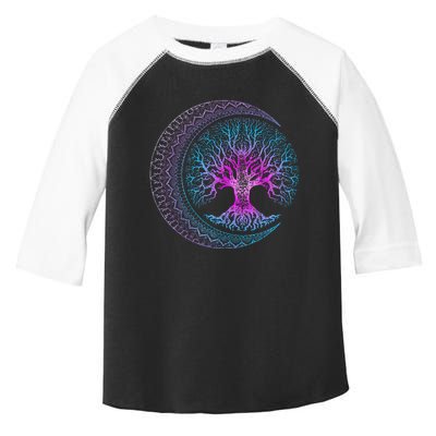 Tree Of Life Cresent Moon Phases Mandala Yoga Gift Toddler Fine Jersey T-Shirt