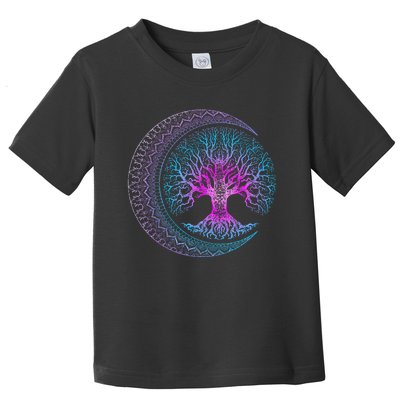 Tree Of Life Cresent Moon Phases Mandala Yoga Gift Toddler T-Shirt