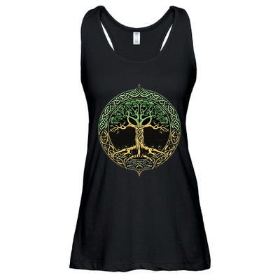 Tree Of Life Yggdrasil Ladies Essential Flowy Tank