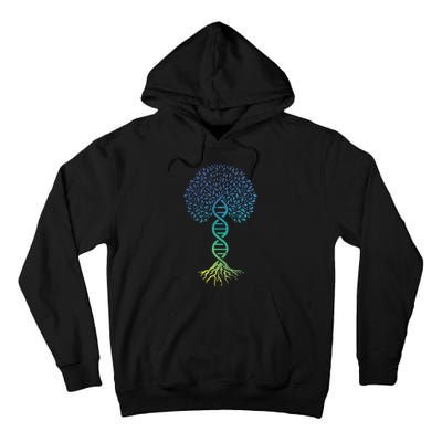 Tree Of Life DNA Science Genetics Earth Day Genealogy Blue Tall Hoodie