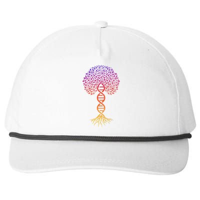 Tree Of Life DNA Science Genetics Earth Day Genealogy Gift Snapback Five-Panel Rope Hat