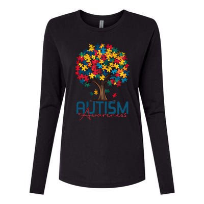 Tree Of Life Autism Awareness Month Funny Asd Supporter Gift Womens Cotton Relaxed Long Sleeve T-Shirt