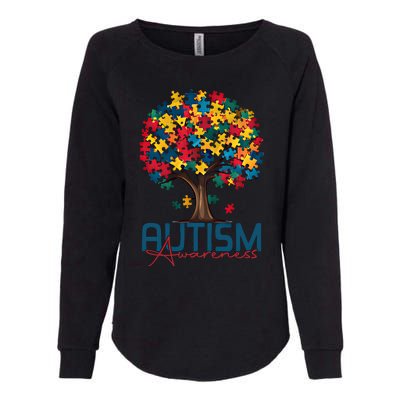 Tree Of Life Autism Awareness Month Funny Asd Supporter Gift Womens California Wash Sweatshirt