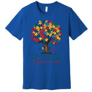 Tree Of Life Autism Awareness Month Funny Asd Supporter Gift Premium T-Shirt