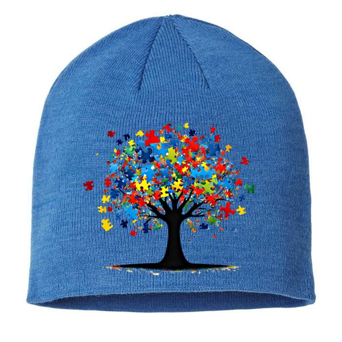 Tree Of Life Autism Awareness Day Autistic Gift Sustainable Beanie