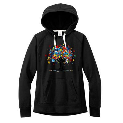 Tree Of Life Autism Awareness Day Autistic Gift Women's Fleece Hoodie