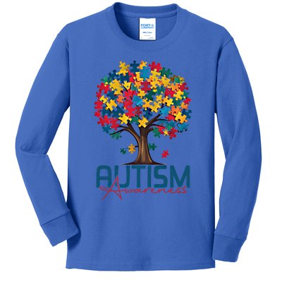 Tree Of Life Autism Awareness Month Funny Asd Supporter Gift Kids Long Sleeve Shirt