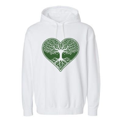 Tree Of Life Heart Nature Garment-Dyed Fleece Hoodie