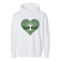 Tree Of Life Heart Nature Garment-Dyed Fleece Hoodie
