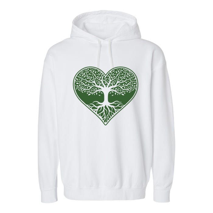 Tree Of Life Heart Nature Garment-Dyed Fleece Hoodie