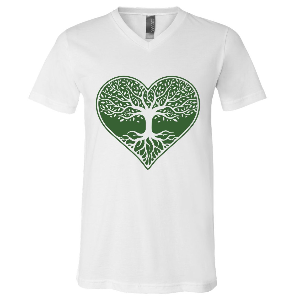 Tree Of Life Heart Nature V-Neck T-Shirt