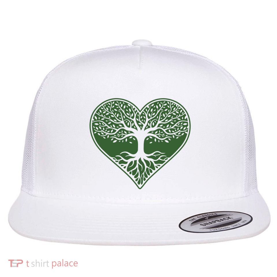 Tree Of Life Heart Nature Flatbill Hat