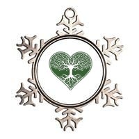 Tree Of Life Heart Nature Metallic Star Ornament