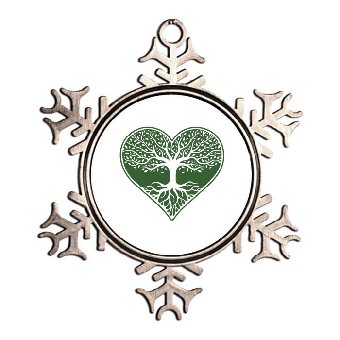 Tree Of Life Heart Nature Metallic Star Ornament