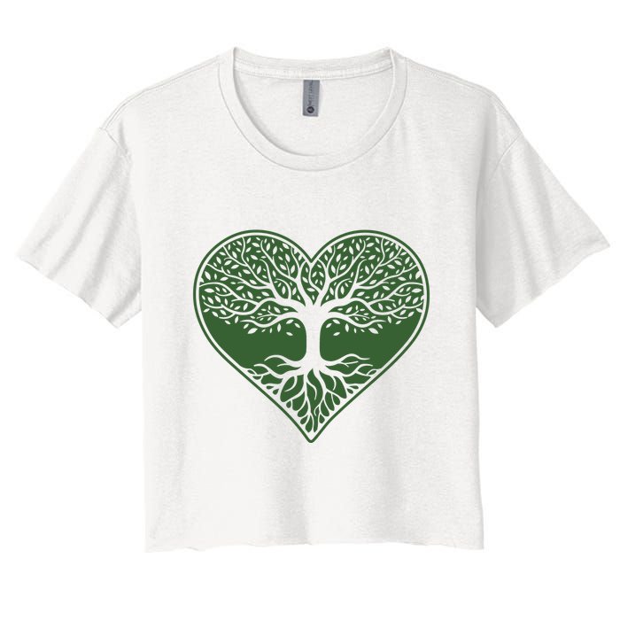 Tree Of Life Heart Nature Crop Top