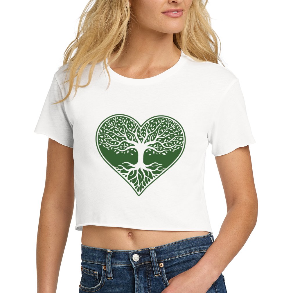 Tree Of Life Heart Nature Crop Top