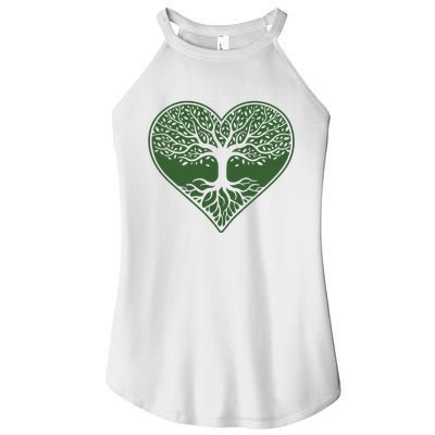 Tree Of Life Heart Nature Women's Perfect Tri Rocker Tank