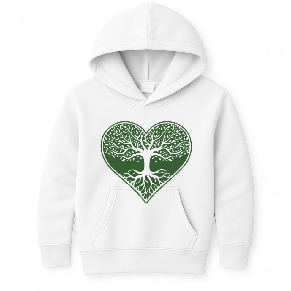 Tree Of Life Heart Nature Kids Hoodie