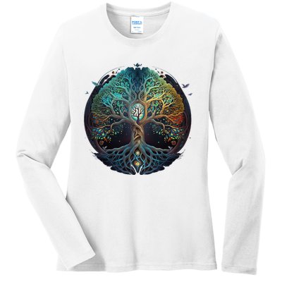 Tree Of Life Gift The Tree Of Life Meditation Ladies Long Sleeve Shirt