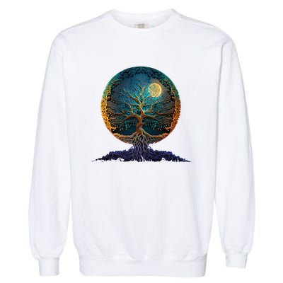 Tree Of Life Yoga Zen Namaste Meditation Garment-Dyed Sweatshirt