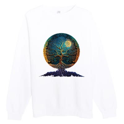 Tree Of Life Yoga Zen Namaste Meditation Premium Crewneck Sweatshirt