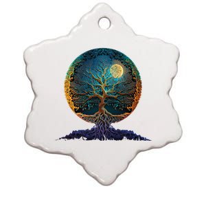 Tree Of Life Yoga Zen Namaste Meditation Ceramic Star Ornament