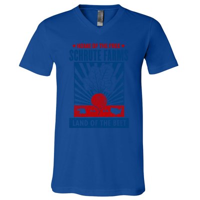 The Office Land Of The Free Home Of The Beet Gift V-Neck T-Shirt