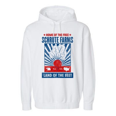 The Office Land Of The Free Home Of The Beet Gift Garment-Dyed Fleece Hoodie