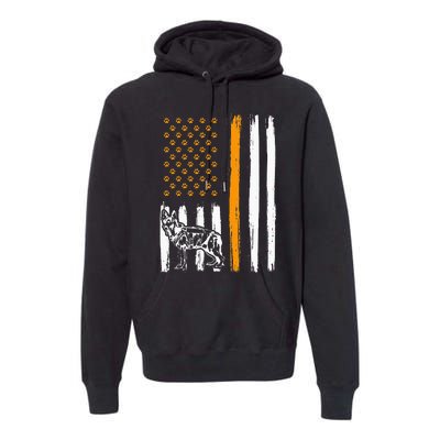 Thin Orange Line Dog Handler SAR K9 Search And Rescue Premium Hoodie