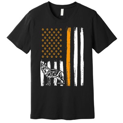 Thin Orange Line Dog Handler SAR K9 Search And Rescue Premium T-Shirt