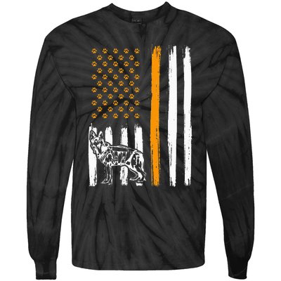 Thin Orange Line Dog Handler SAR K9 Search And Rescue Tie-Dye Long Sleeve Shirt