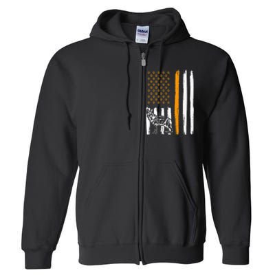 Thin Orange Line Dog Handler SAR K9 Search And Rescue Full Zip Hoodie