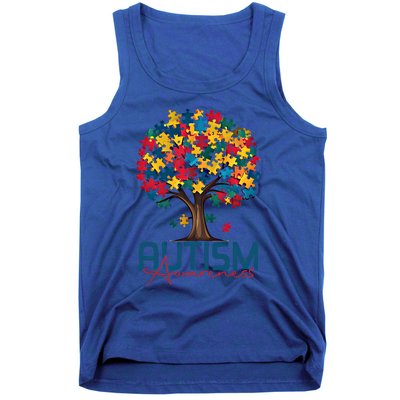 Tree Of Life Autism Awareness Month Funny Asd Supporter Gift Tank Top