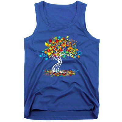 Tree Of Life Autism Awareness Month Funny Asd Supporter Cute Gift Tank Top