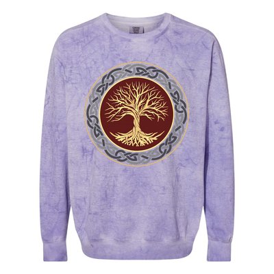 Tree Of Life Viking Celtic Tree Of Life Nordic Design Colorblast Crewneck Sweatshirt