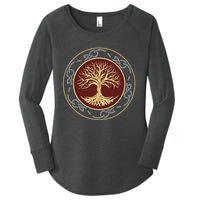 Tree Of Life Viking Celtic Tree Of Life Nordic Design Women's Perfect Tri Tunic Long Sleeve Shirt