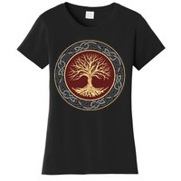 Tree Of Life Viking Celtic Tree Of Life Nordic Design Women's T-Shirt