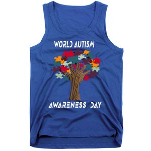 Tree Of Life Autism Awareness Month Funny Asd Supporter Gift Tank Top