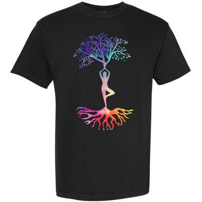 Tree Of Life With Colorful Yoga Garment-Dyed Heavyweight T-Shirt