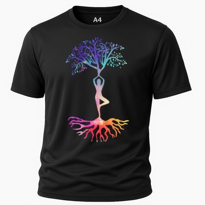 Tree Of Life With Colorful Yoga Performance Shirt
