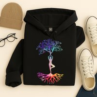 Tree Of Life With Colorful Yoga Hoodie