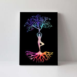 Tree Of Life With Colorful Yoga Canvas