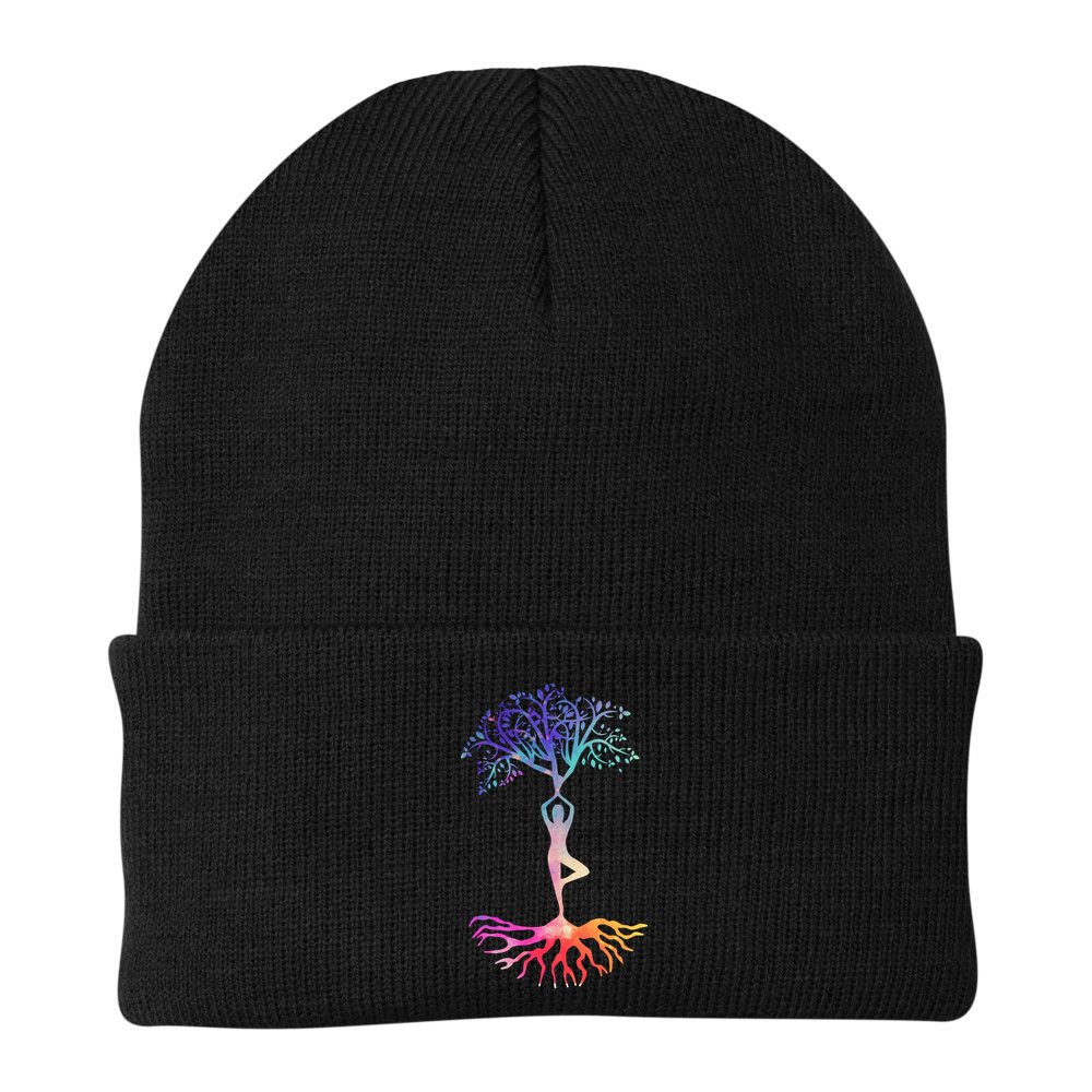 Tree Of Life With Colorful Yoga Beanie