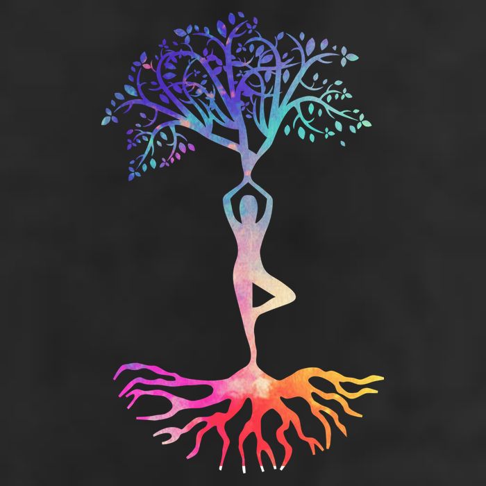 Tree Of Life With Colorful Yoga Beanie