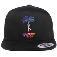 Tree Of Life With Colorful Yoga Flatbill Hat