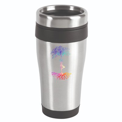 Tree Of Life With Colorful Yoga 16oz Travel Tumbler
