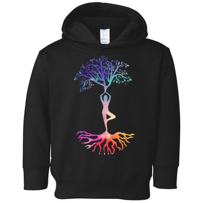 Tree Of Life With Colorful Yoga Toddler Hoodie