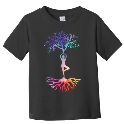 Tree Of Life With Colorful Yoga Toddler T-Shirt